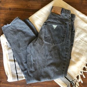VINTAGE Guess gray high waisted jeans